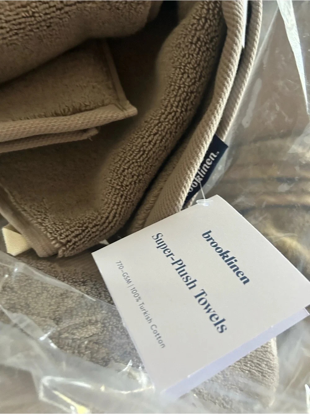 Brooklinen NWT Super-Plush Towels - Oak